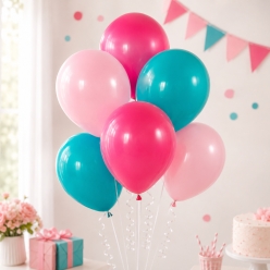 Hot Pink, Pastel Pink & Turquoise 12